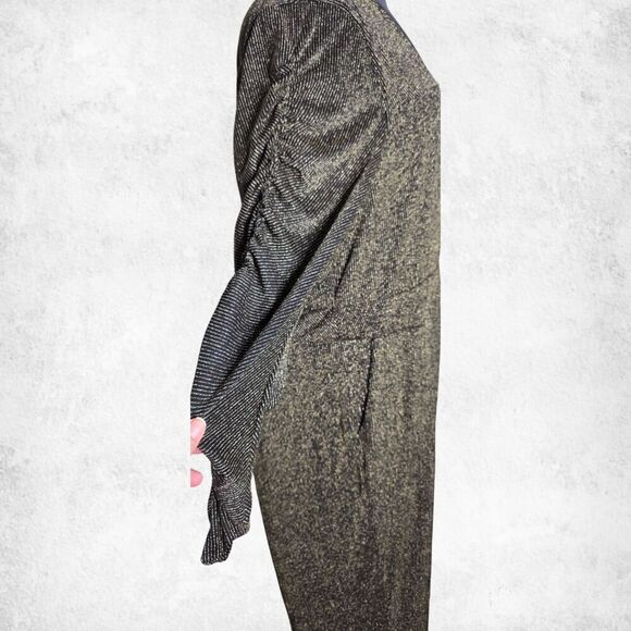 Torrid Glitter Knit Sweetheart Jumpsuit 24W – Black Gold Glam Evening - Picture 5 of 7